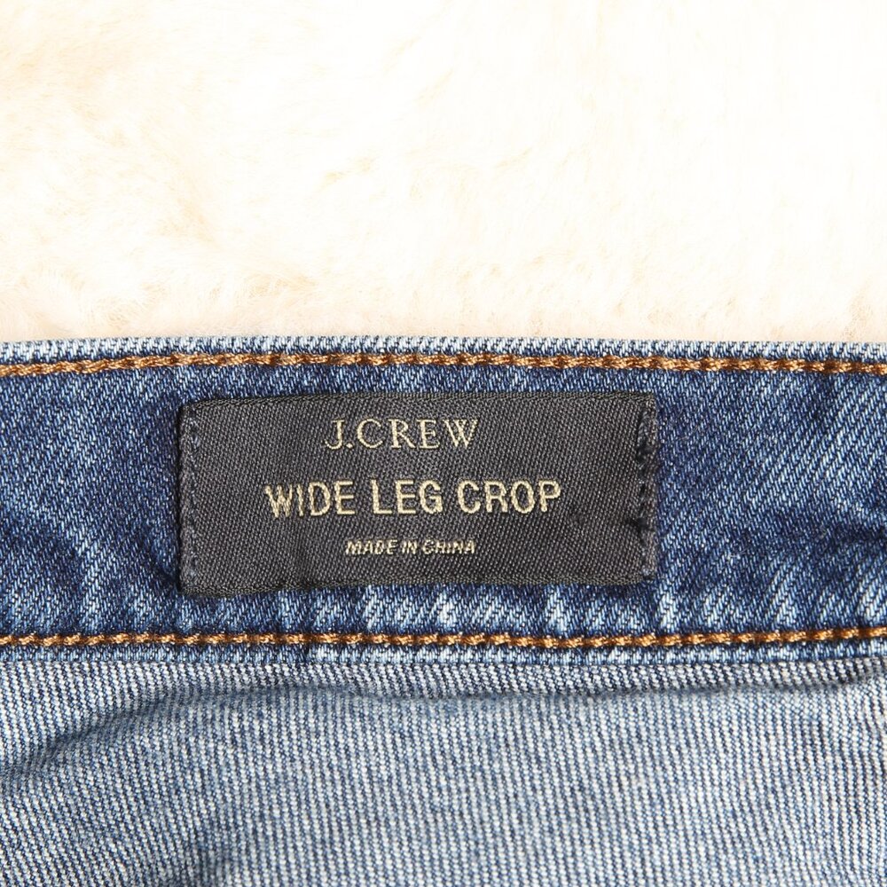 J. Crew Wide Leg Crop Distressed Jeans Size 26 - Picture 8 of 13